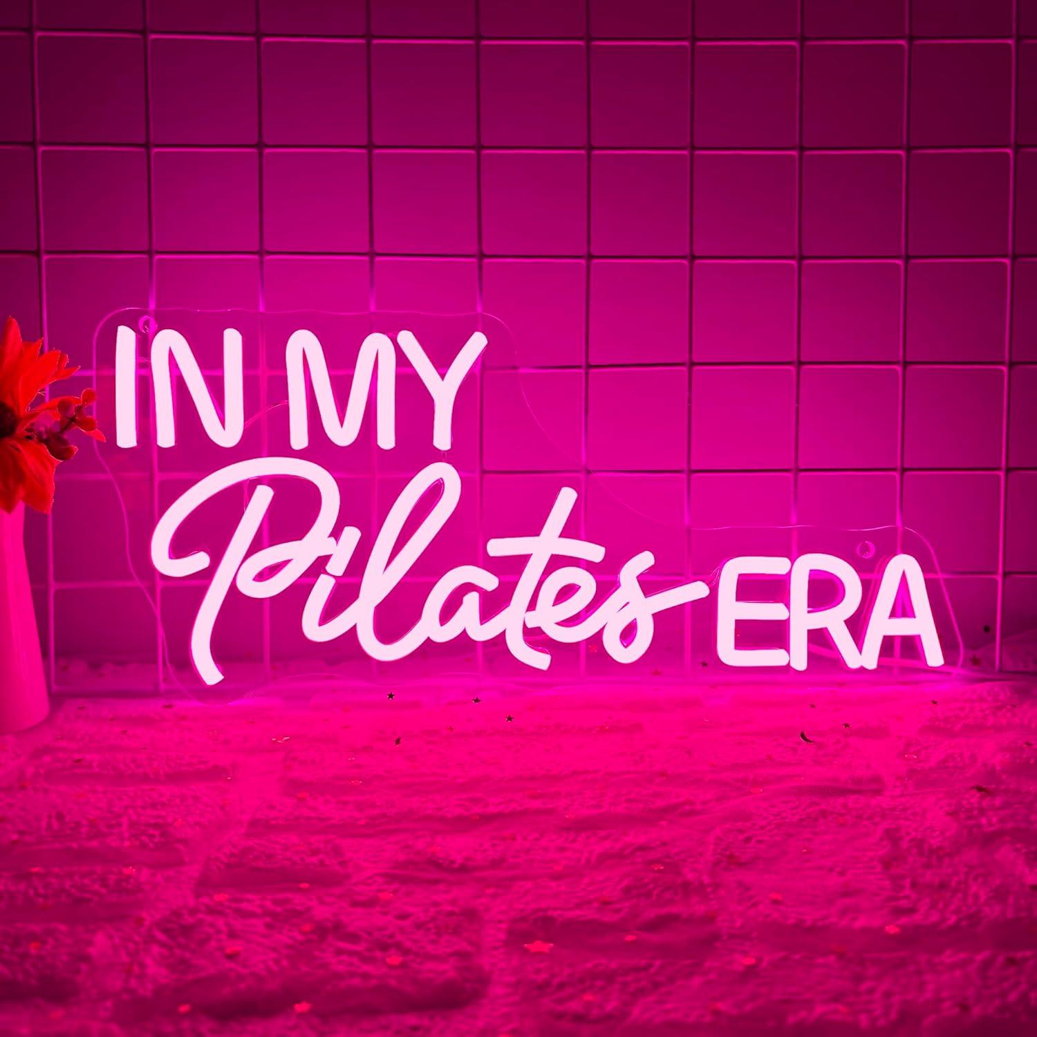Pilates Yoga Room - インマイピラテス時代ネオンサイン調光可能LEDライト、ピラティススタジオ、ヨガジム、ワークアウトルーム、ホームフィットネステーマパーティー、ウォールアートデコレーション用