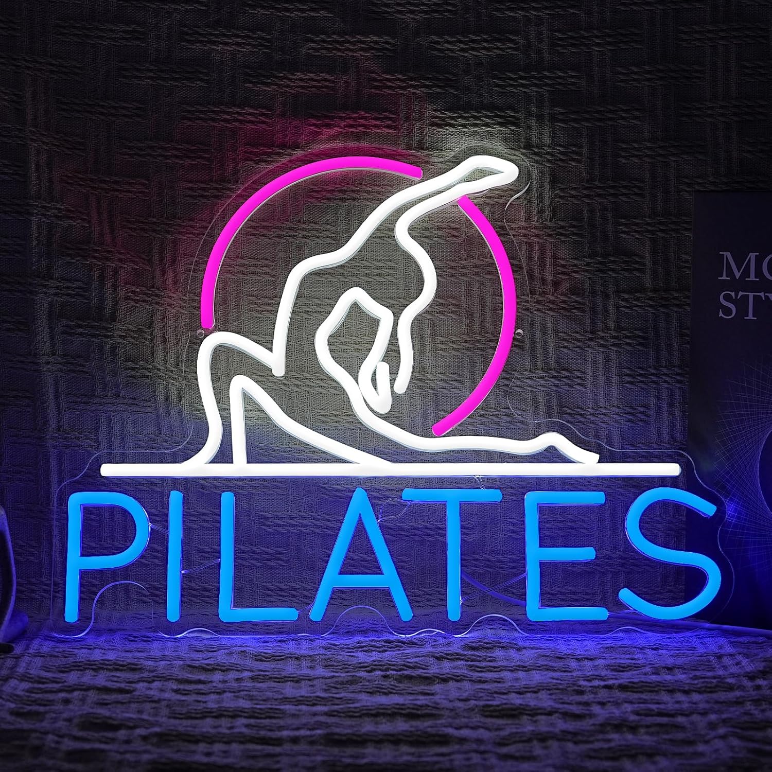 Pilates Yoga Room - ピラティスネオンサイン ヨガスタジオネオンライト USB電源 LEDライトアップサイン ジム スポーツクラブ