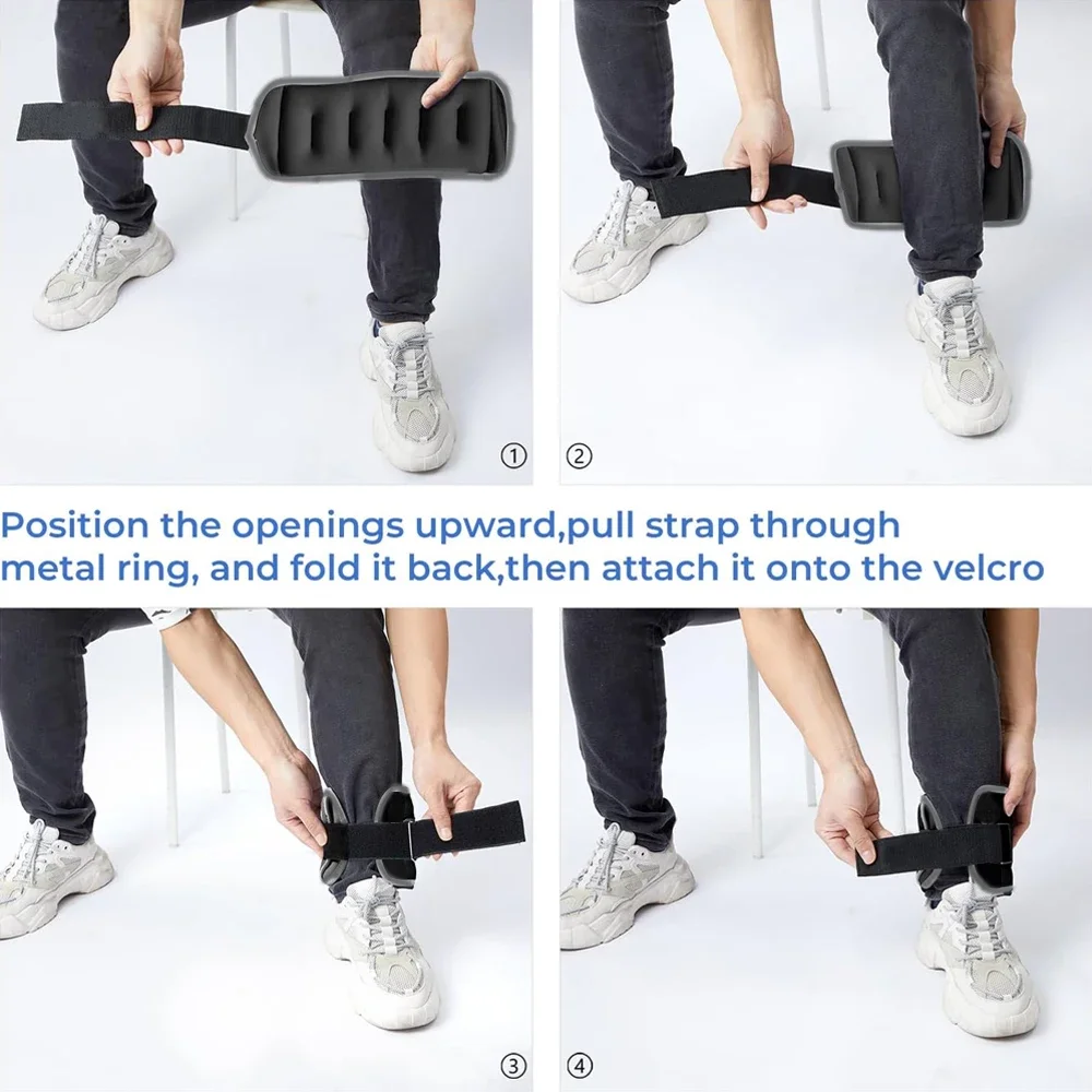男女兼用調整可能な足首＆手首ウェイト（0.5kg/1kg）- - Pilates Ankle Strap のレビューと価格