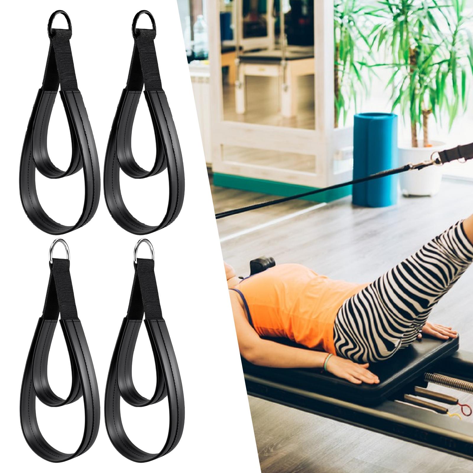 2x D リングストラップハンドル多機能ピラティスダブルルー - Pilates Ankle Strap のレビューと価格
