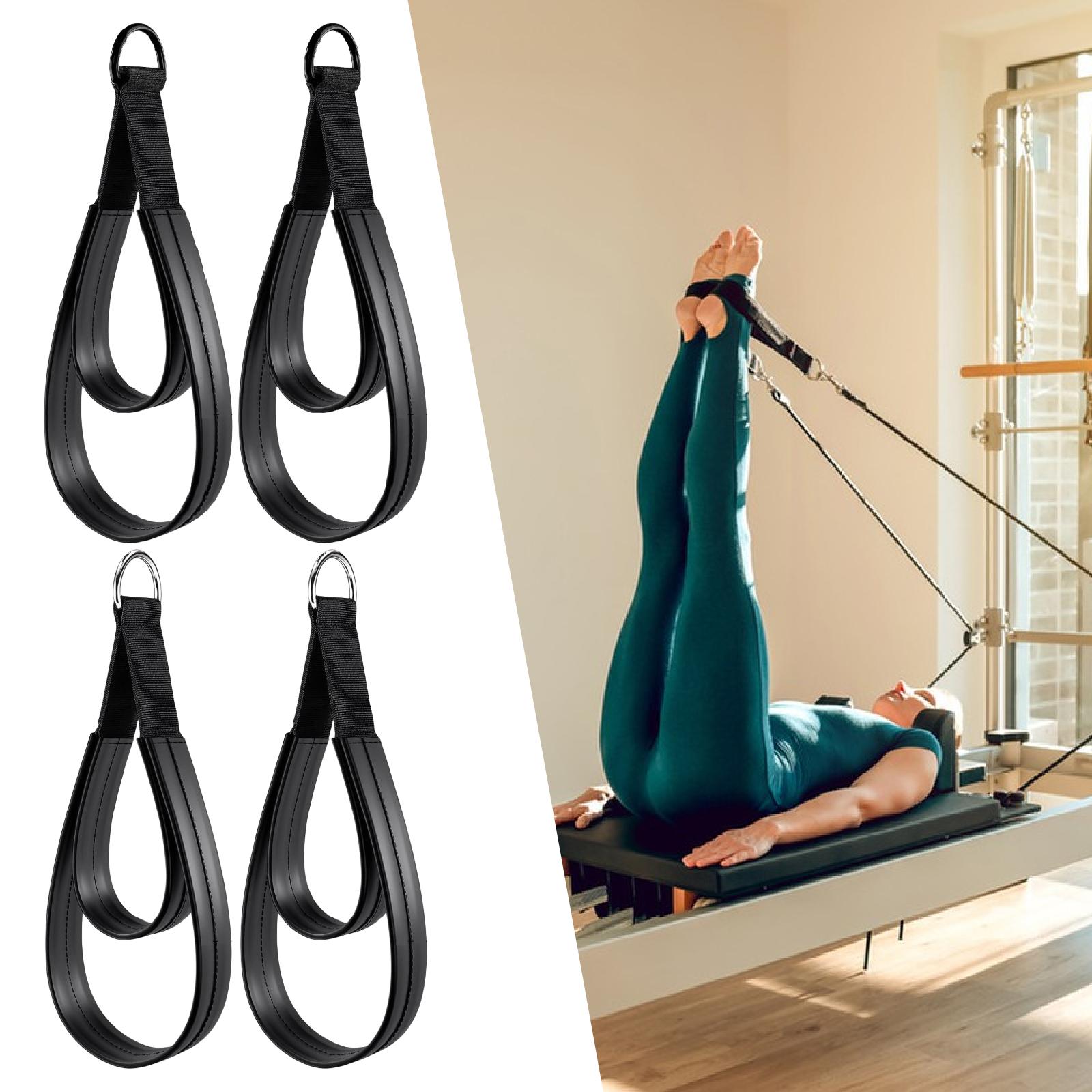 2x D リングストラップハンドル多機能ピラティスダブルルー - Pilates Ankle Strap のレビューと価格