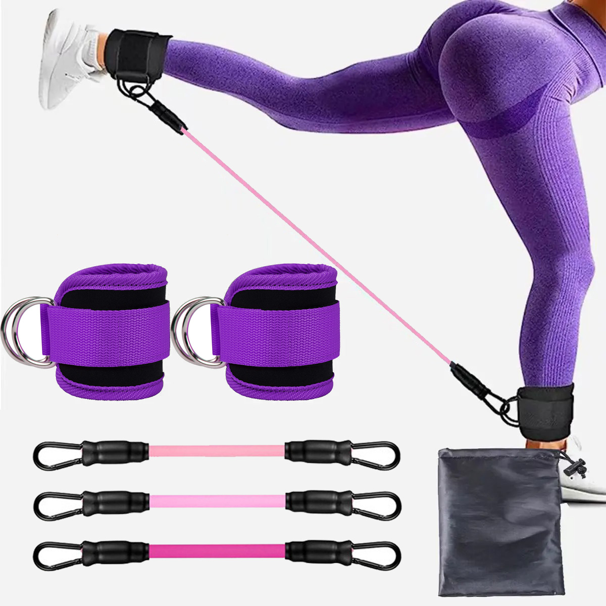アンクルストラップ付きレジスタンスバンド、フィットネストレー - Pilates Ankle Strap のレビューと価格