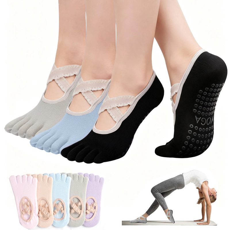 レディースノンスリップピラティスソックス女性レース包帯ヨガソ - Pilates And Yoga Studio のレビューと価格