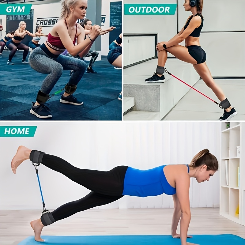 5個の足首抵抗バンド、アンクルストラップ付き足首抵抗バンド、 - Pilates Ankle Strap のレビューと価格