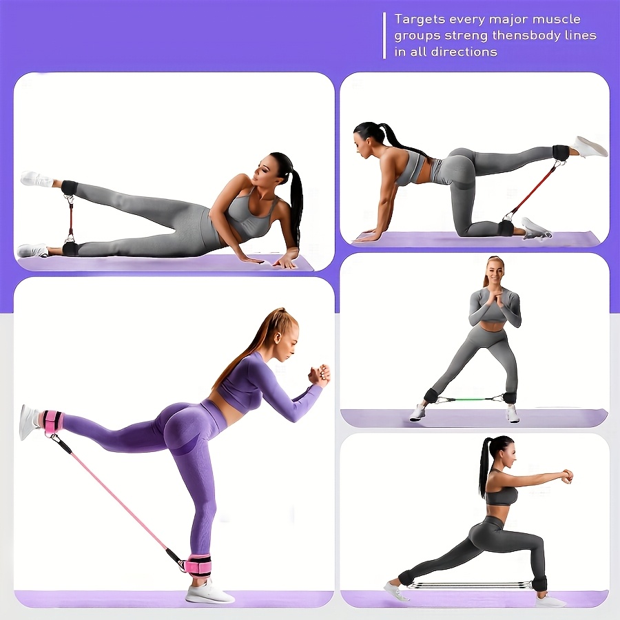 5個の足首抵抗バンド、アンクルストラップ付き足首抵抗バンド、 - Pilates Ankle Strap のレビューと価格