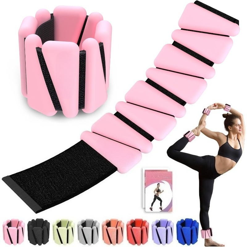 女性用リストアンクルウェイト、調整可能なシリコンウェイト2個 - Pilates Ankle Strap のレビューと価格