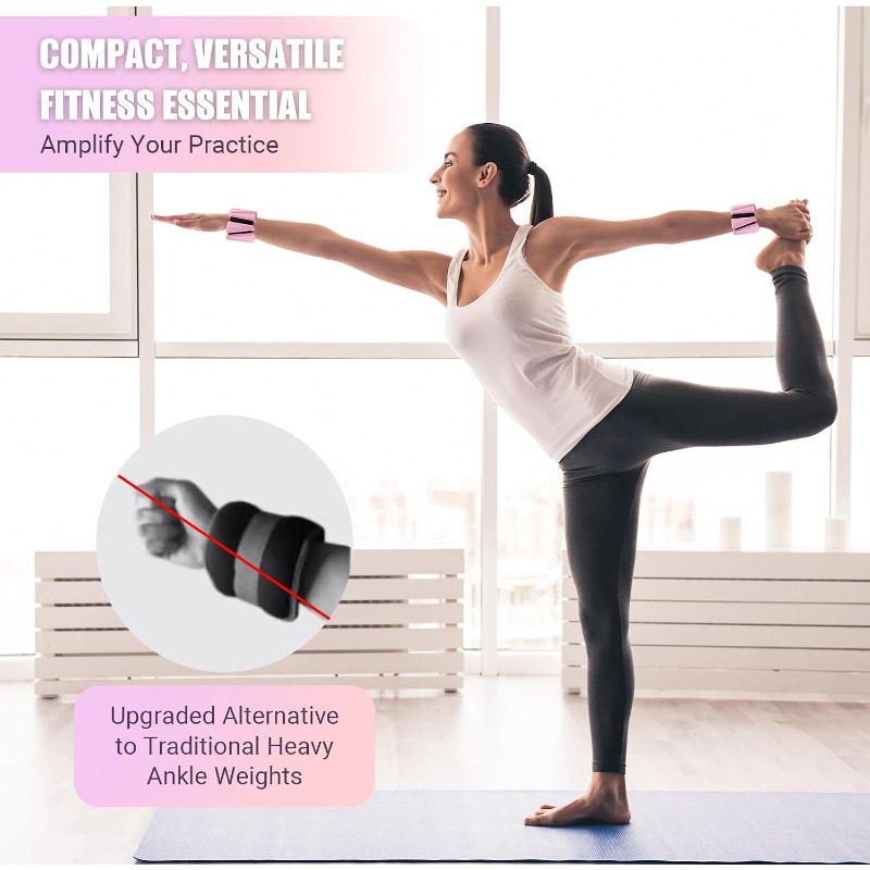 女性用リストアンクルウェイト、調整可能なシリコンウェイト2個 - Pilates Ankle Strap のレビューと価格