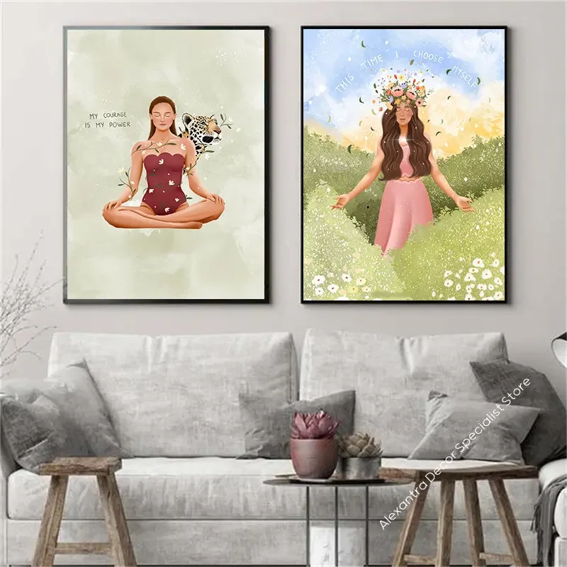 リビングルームの装飾、ヨガの壁の芸術、自由奔放に生きるピラテ - Pilates Yoga Room のレビューと価格