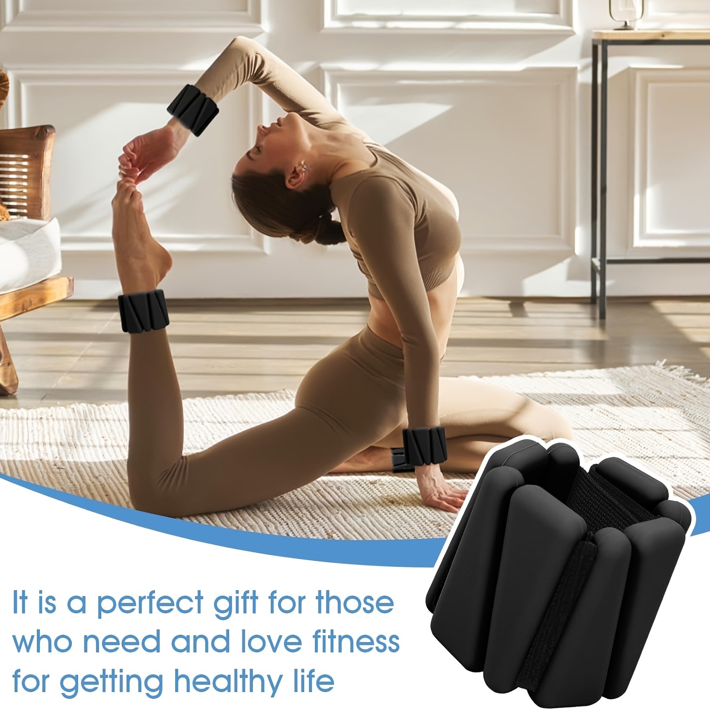 調節可能な足首と手首用ストラップ、1組（2ポンド）、ユニセッ - Pilates Ankle Strap のレビューと価格