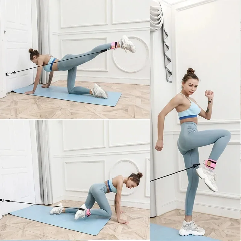 アンクルストラップ抵抗バンドセットフィットネストレーニング運 - Pilates Ankle Strap のレビューと価格