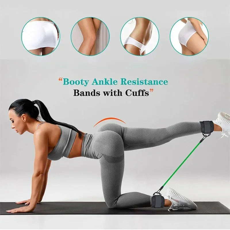アンクルストラップ抵抗バンドセットフィットネストレーニング運 - Pilates Ankle Strap のレビューと価格