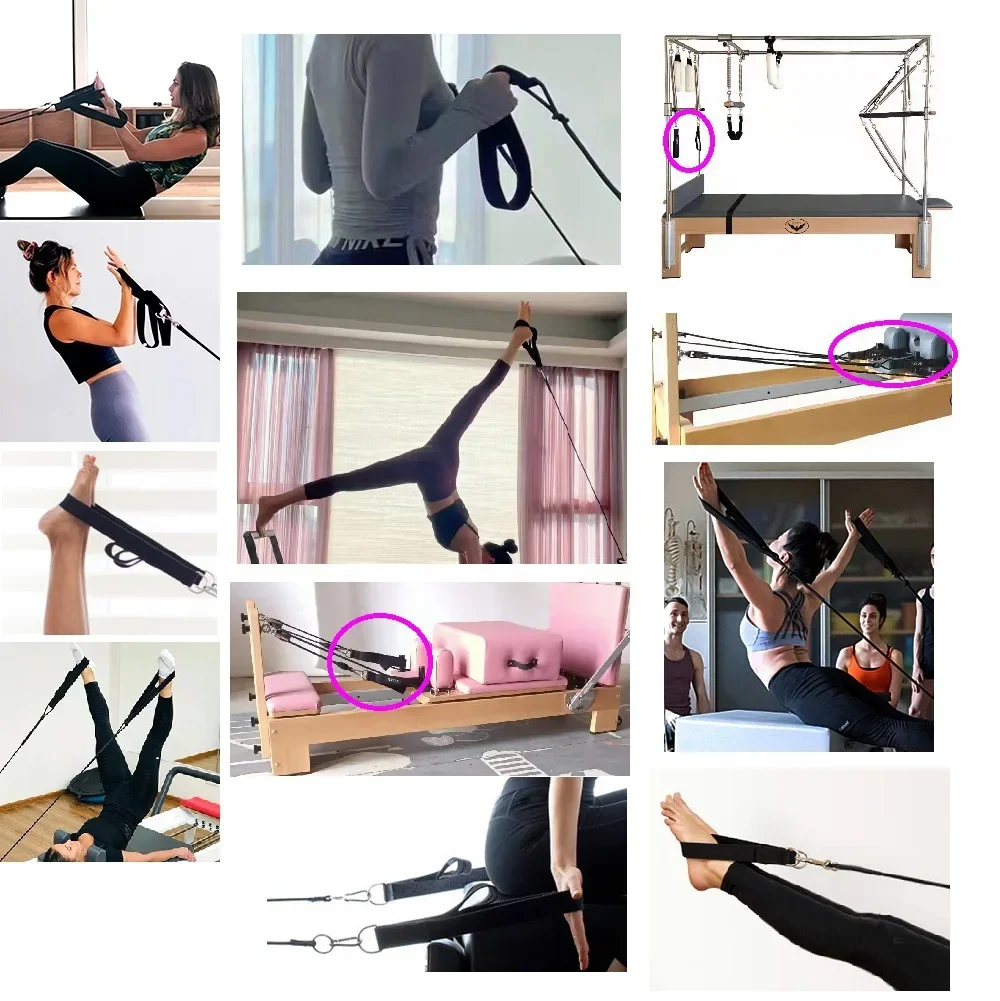 1個入りダブルリング弾性ヨガピラティスベッドエクササイズアク - Pilates Ankle Strap のレビューと価格